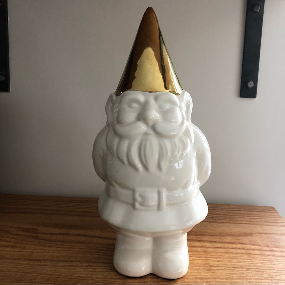Target 11” tall White Gnome with Gold Hat